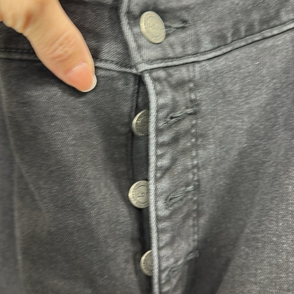 Loft Plus High Waist Skinny Crop button fly black jeans size 26. NWT. - Picture 5 of 15